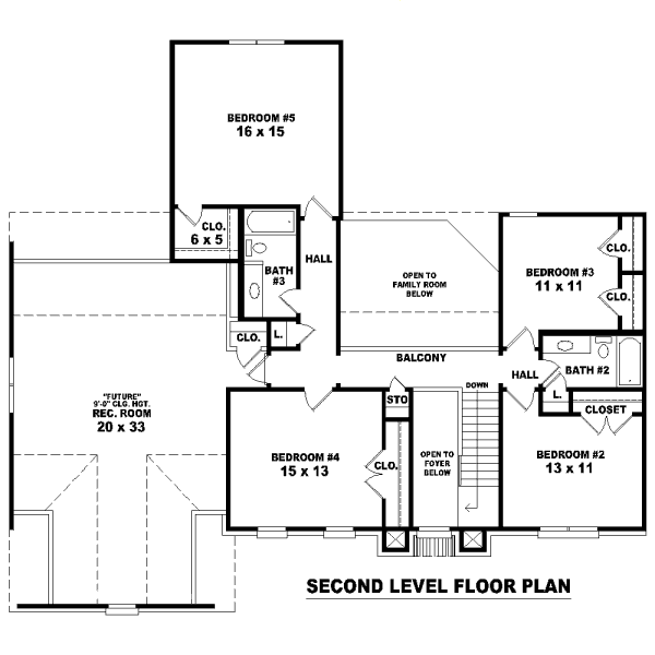 European Floor Plan - Upper Floor Plan #81-13693