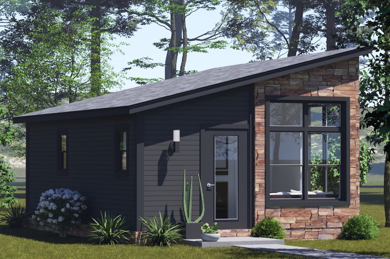 House Blueprint - Modern Exterior - Front Elevation Plan #513-2385