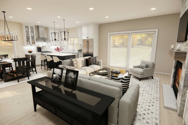 Dream House Plan - Interior - Family Room 2 for Farmhouse House Plan #51-1529 - 3 bed, 2 bath