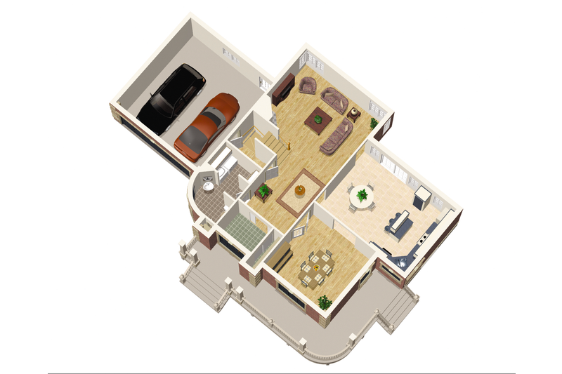 Dream House Plan - Floor Plan - Main Floor 1 for Victorian House Plan #25-4691 - 3 bed, 2 bath