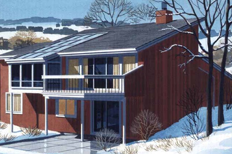 House Plan Design - Exterior - Rear Elevation 4 for Prairie House Plan #320-1190 - 3 bed, 2.5 bath