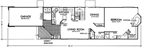 Architectural House Design - Country Floor Plan - Main Floor Plan #320-1250