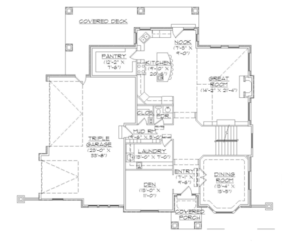Home Plan - European Floor Plan - Main Floor Plan #945-137