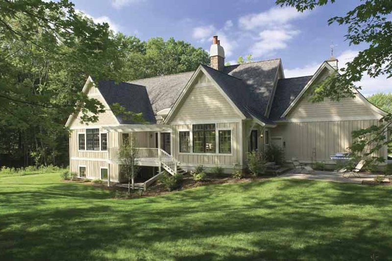 Home Plan - Exterior - Rear Elevation 1 for European House Plan #928-40 - 4 bed, 3 bath