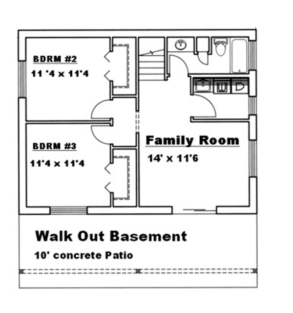 Home Plan - Floor Plan - Lower Floor Plan #117-829