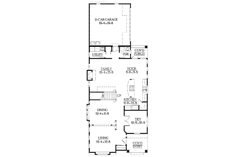 Dream House Plan - Floor Plan - Main Floor for Craftsman House Plan #132-387 - 4 bed, 2.5 bath