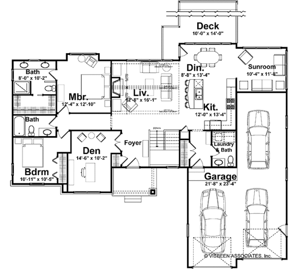 Home Plan - Craftsman Floor Plan - Main Floor Plan #928-152