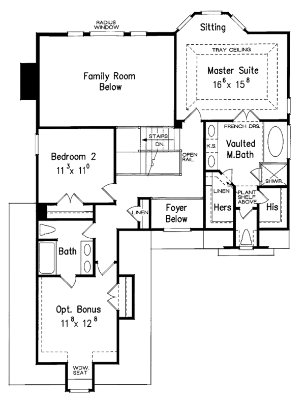 Dream House Plan - Country Floor Plan - Upper Floor Plan #927-752