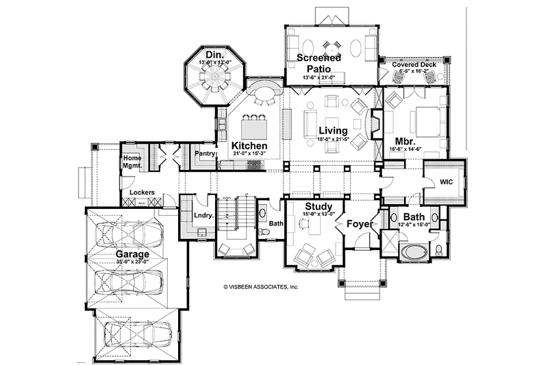 Home Plan - Floor Plan - Main Floor for Craftsman House Plan #928-184 - 4 bed, 3.5 bath