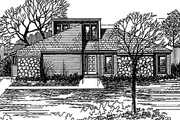 Contemporary Style House Plan - 3 Beds 2 Baths 1646 Sq/Ft Plan #30-299 