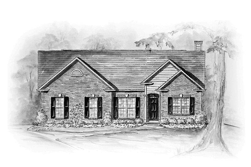 Home Plan - Colonial Exterior - Front Elevation Plan #54-211