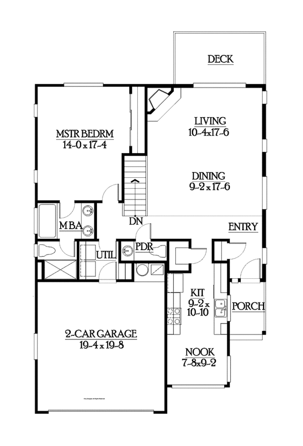 Home Plan - Ranch Floor Plan - Main Floor Plan #132-540
