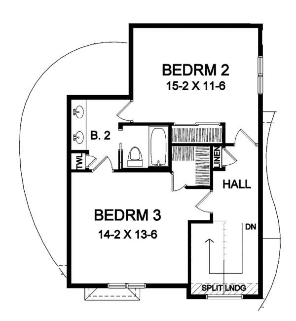 Architectural House Design - Country Floor Plan - Upper Floor Plan #328-380