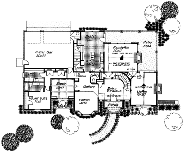 Home Plan - Colonial Floor Plan - Main Floor Plan #310-1092