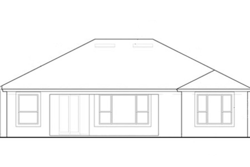 Architectural House Design - Exterior - Rear Elevation for Mediterranean House Plan #417-801 - 3 bed, 2 bath