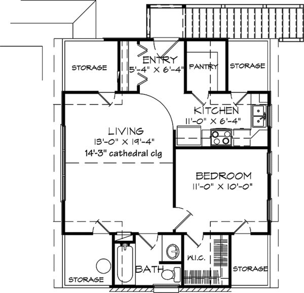 Architectural House Design - Country Floor Plan - Upper Floor Plan #140-172