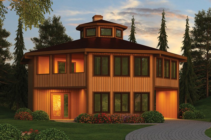 House Design - Exterior - Front Elevation 3 for Contemporary House Plan #314-293 - 4 bed, 3 bath