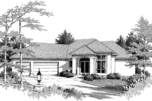 Mediterranean Exterior - Front Elevation Plan #48-779
