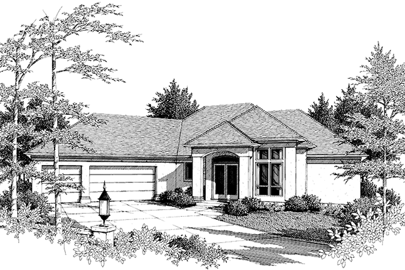 Dream House Plan - Mediterranean Exterior - Front Elevation Plan #48-779