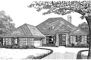 Architectural House Design - European Exterior - Front Elevation Plan #310-1137