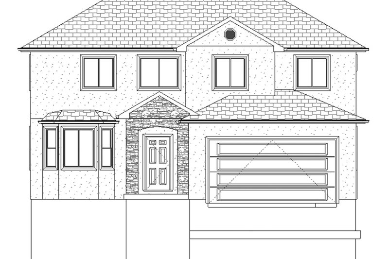 Architectural House Design - Exterior - Front Elevation 7 for Traditional House Plan #1060-7 - 5 bed, 3.5 bath