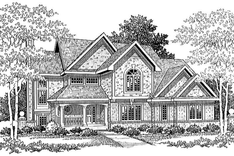 Dream House Plan - Country Exterior - Front Elevation Plan #70-1332