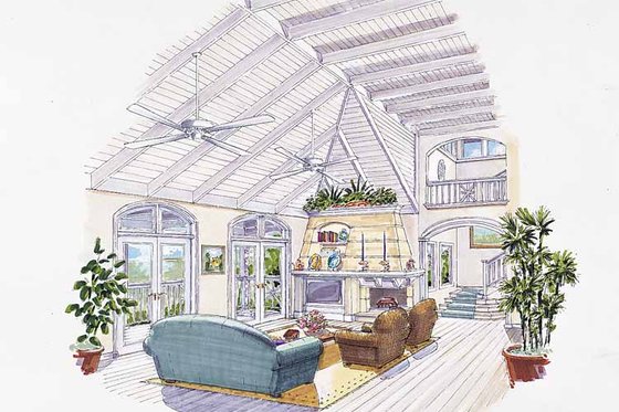Interior - Family Room for Country House Plan #930-62 - 3 bed, 3 bath