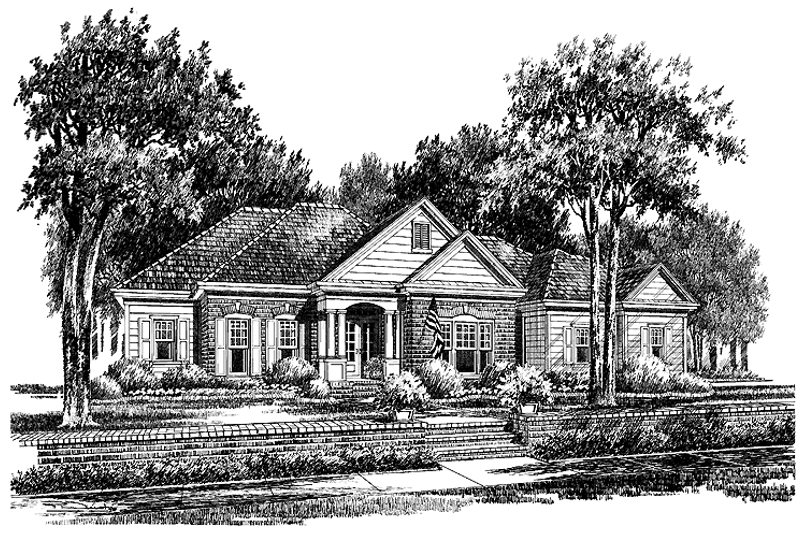 Dream House Plan - Colonial Exterior - Front Elevation Plan #429-244