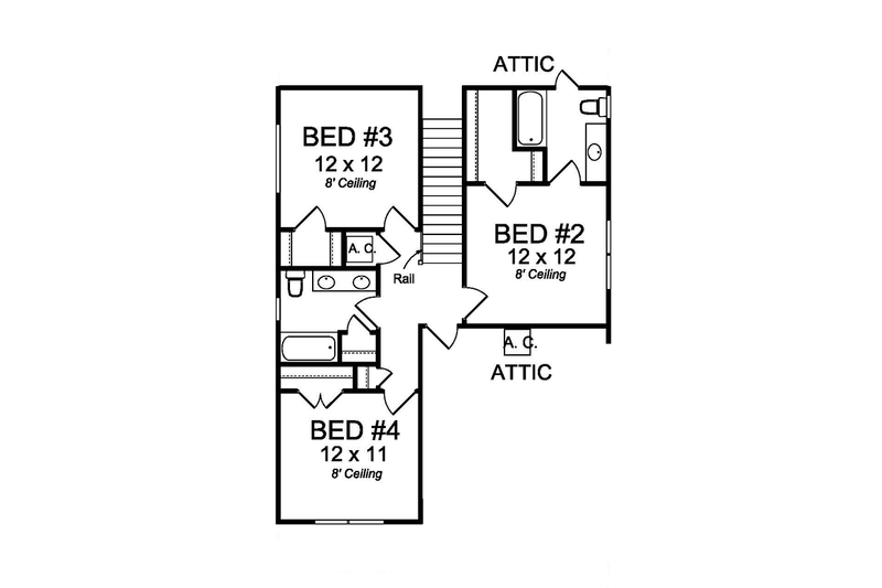 House Plan Design - Floor Plan - Upper Floor for Country House Plan #513-2164 - 4 bed, 3.5 bath