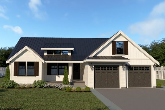 Exterior - Front Elevation 8 for Farmhouse House Plan #1070-21 - 3 bed, 2 bath