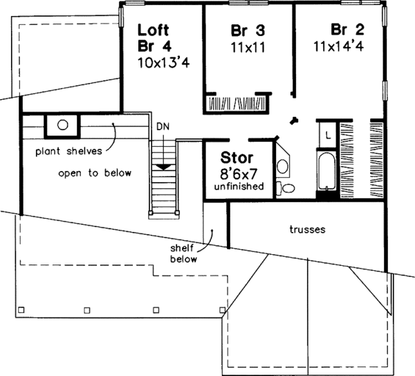 Architectural House Design - Country Floor Plan - Upper Floor Plan #320-632