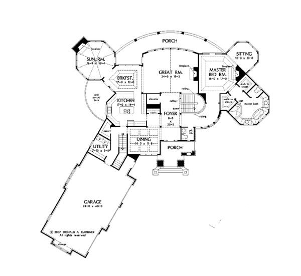 Architectural House Design - European Floor Plan - Main Floor Plan #929-864
