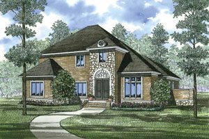 Colonial Exterior - Front Elevation Plan #17-3271