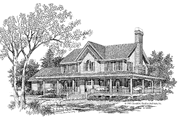 Country Style House Plan - 4 Beds 2.5 Baths 2561 Sq/Ft Plan #929-482 