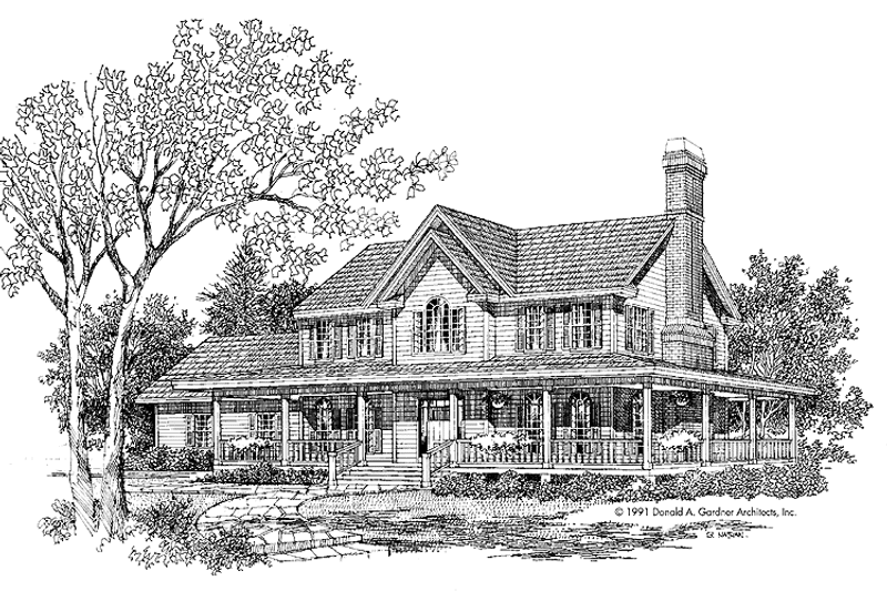 Dream House Plan - Exterior - Front Elevation 3 for Country House Plan #929-482 - 4 bed, 2.5 bath
