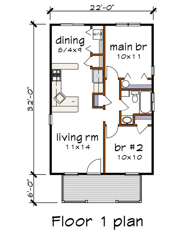 Dream House Plan - Cottage Floor Plan - Main Floor Plan #79-102