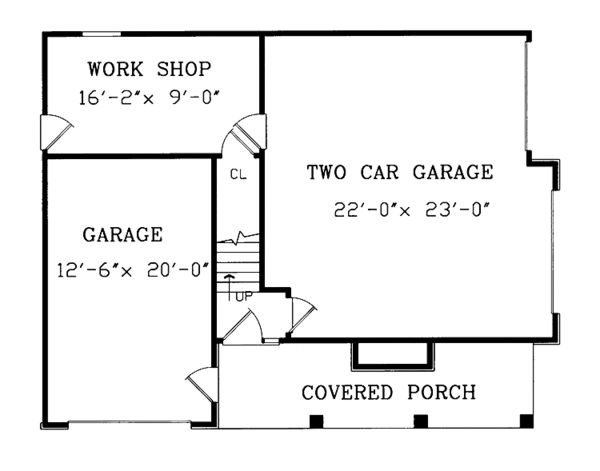 House Blueprint - Country Floor Plan - Lower Floor Plan #314-215