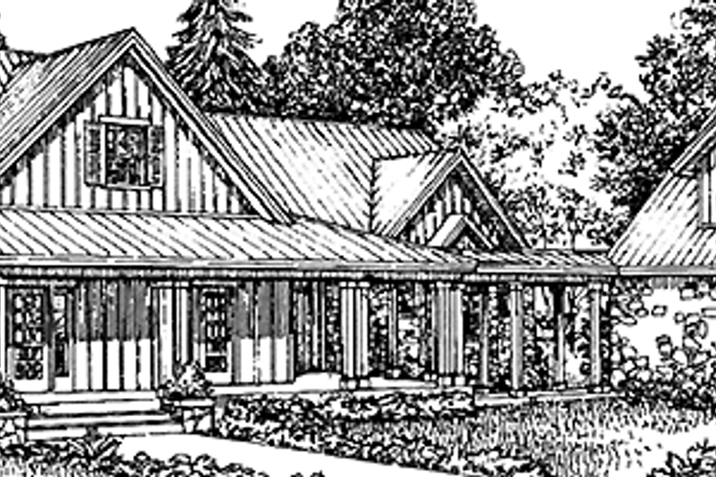 Home Plan - Country Exterior - Front Elevation Plan #140-172