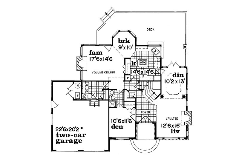 Dream House Plan - Floor Plan - Main Floor for Traditional House Plan #47-855 - 3 bed, 3 bath
