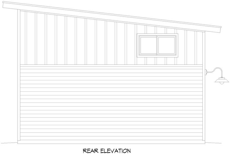 House Blueprint - Exterior - Rear Elevation for Contemporary House Plan #932-1251, 0 bath
