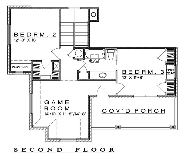 Architectural House Design - Farmhouse Floor Plan - Upper Floor Plan #935-19