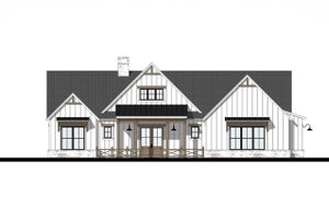 Exterior - Front Elevation 3 for Farmhouse House Plan #1103-2 - 3 bed, 2.5 bath