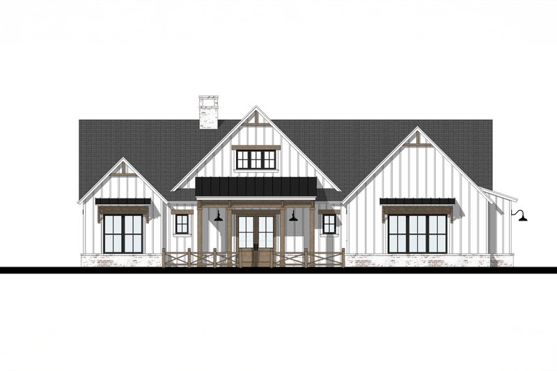 House Design - Exterior - Front Elevation 3 for Farmhouse House Plan #1103-2 - 3 bed, 2.5 bath
