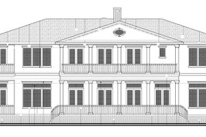 Exterior - Rear Elevation for Colonial House Plan #1058-82 - 6 bed, 5.5 bath