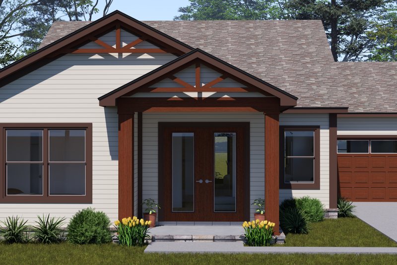 House Blueprint - Exterior - Other Elevation for Cottage House Plan #513-2351 - 3 bed, 2 bath