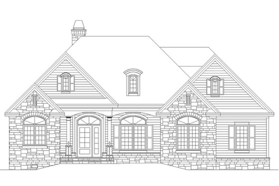 Exterior - Front Elevation 4 for Country House Plan #929-700 - 3 bed, 2 bath