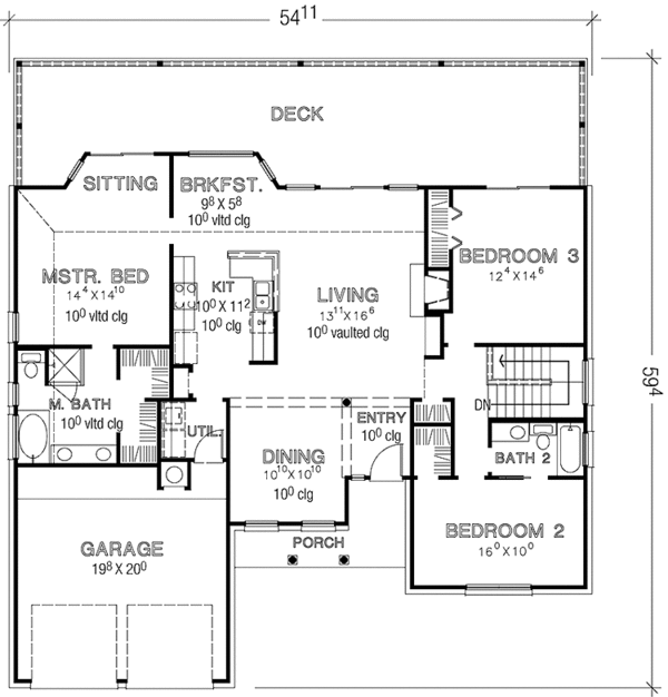 House Design - Country Floor Plan - Main Floor Plan #472-362