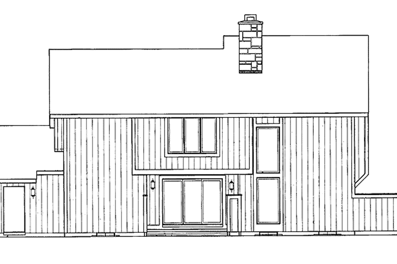 Dream House Plan - Exterior - Rear Elevation for Contemporary House Plan #72-782 - 2 bed, 2.5 bath