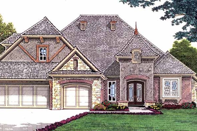 House Blueprint - Country Exterior - Front Elevation Plan #310-1235