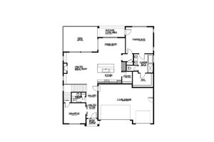 Floor Plan - Main Floor for Farmhouse House Plan #569-50 - 4 bed, 2.5 bath